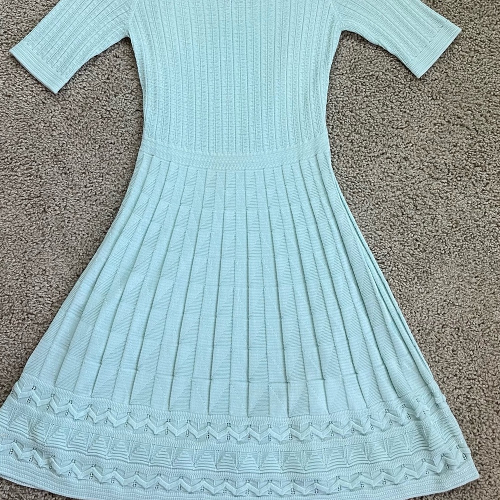 Misoni A-line dress never worn! Beautiful sea foam blue-green color!